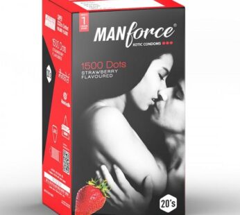Manforce 1500 Dots Strawberry Flavoured Xotic Premium Condoms Pack Of 20