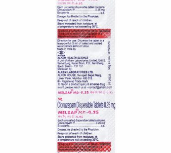 Melzap 0.25 Md Tablet