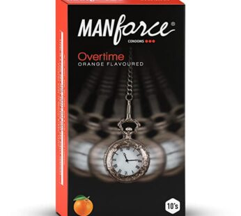 Manforce Overtime Orange Flavoured Dotted Condoms Pack Of 10