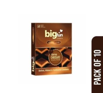 Bigfun Chocolate Flavored Dotted & Lubricated Condom 10 pcs