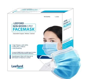 Leeford 3ply Non-Woven Fabric Disposable Surgical Mask 1PCS
